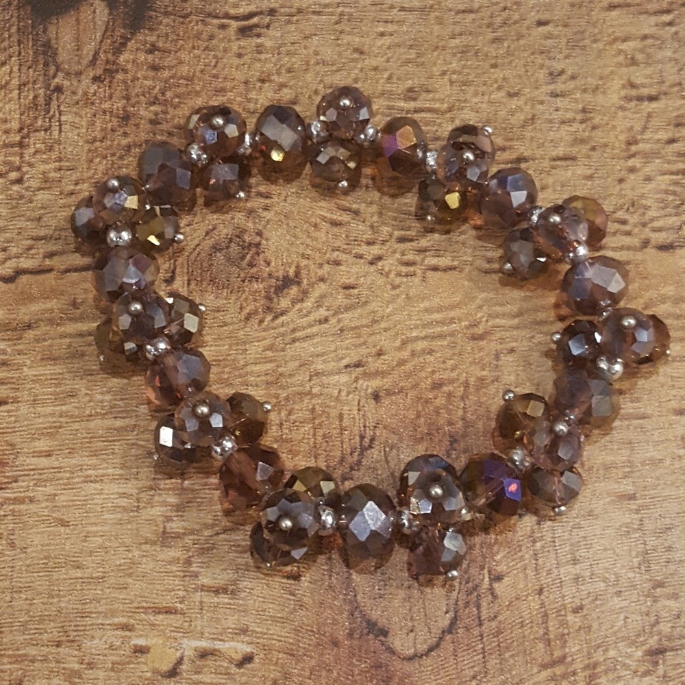 Purple beaded bracelet